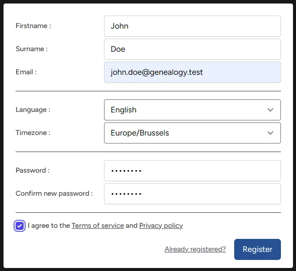 Registrieren
