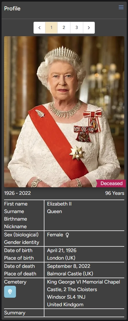 Profil verstorben